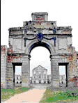 The ruins of the Sapegy's Palace in the town of Ruzhany