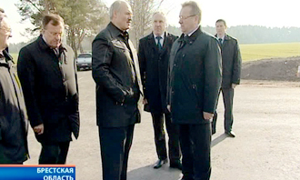 Alexander Lukashenko, President of the Republic of Belarus is on the photo