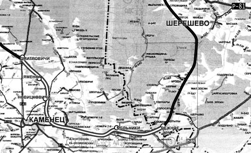 Пусковой комплекс № 2» трассы обхода берет начало от д. Дмитровичи и заканчивается в у д. Вежное